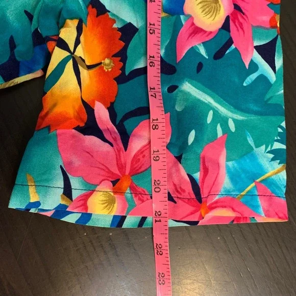 Hilo Hattie Mens XL Aloha Hawaiian Shirt Tropical Floral Print Made in Hawaii - Picture 12 of 12